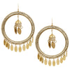 Oxidised Antique Gold Multilayered Stylish Hoop and Jhumka Bali Earring for Girls and Women (SJ_1747)