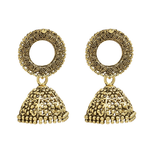 Antique Designer and Stylish Antique Gold Oxidised Jhumka Earrings for Women (SJ_1749)