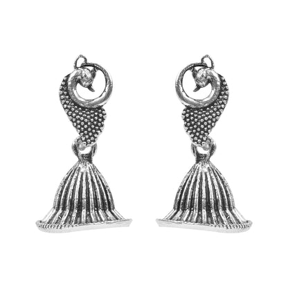 Traditional Oxidized Silver Jhumka Earrings for Women And Girls (SJ_1771)