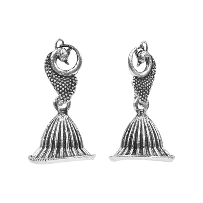 Traditional Oxidized Silver Jhumka Earrings for Women And Girls (SJ_1771)