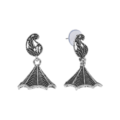 Traditional Oxidized Silver Jhumka Earrings for Women And Girls (SJ_1772)