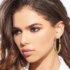 Austrian Crystal and CZ Gold Plated Stylish Designer Partywear Hoop Earrings for Women (SJ_1773_MC)