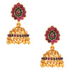 Handcrafted 18K Antique Gold Plated Kundan Polki Temple Jewellery Earring For Women (SJ_1783)