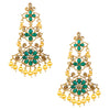 24K Gold Plated Traditional Designer Ethnic Chandbali With CZ, LCT Crystals,Kundan, Polki & Pearls Earrings for Women  (SJ_1789_G) - Shining Jewel