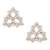 Traditional Triangle Shape Gold Plating White Diamond Earring (SJ_178)