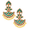 24K Gold Plated Traditional Designer Ethnic Chandbali With CZ, LCT Crystals,Kundan, Polki & Pearls Earrings for Women  (SJ_1793_G) - Shining Jewel