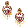 24K Gold Plated Traditional Designer Ethnic Chandbali With CZ, LCT Crystals,Kundan, Polki & Pearls Earrings for Women  (SJ_1795_M) - Shining Jewel