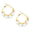 CZ Gold Plated Pearl Hoop Earrings for Women (SJ_1804) - Shining Jewel