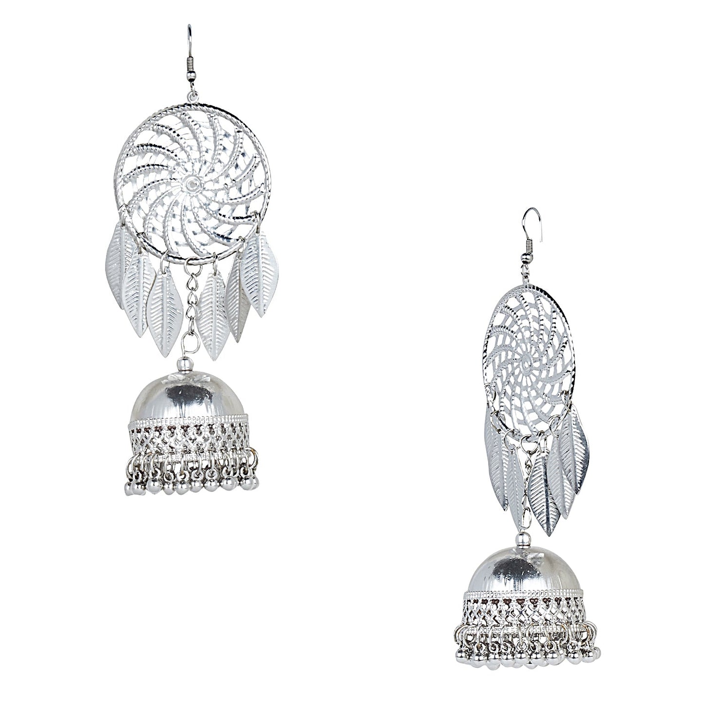 Stylish Oxidised Silver Designer Chandbali Jhumka Earring for Girls and Women (SJ_1816)