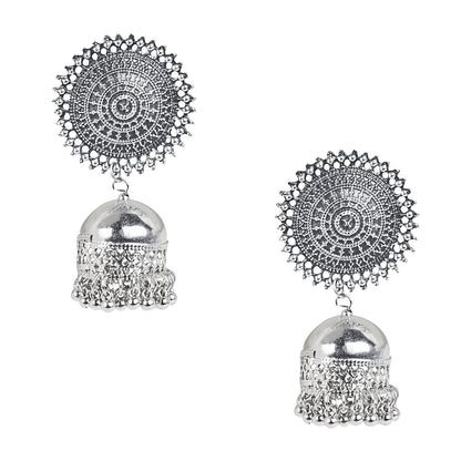 Oxidised Silver Jhumka Earring for Girls and Women (SJ_1822)