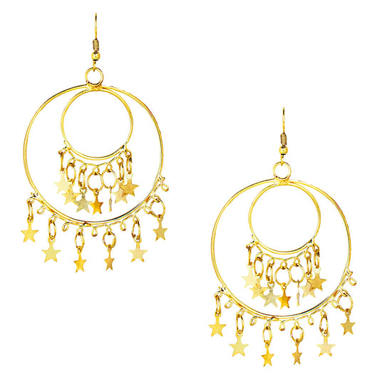 Oxidised Gold Multilayered Stylish Chandelier Jhumka Earring for Girls and Women (SJ_1824)