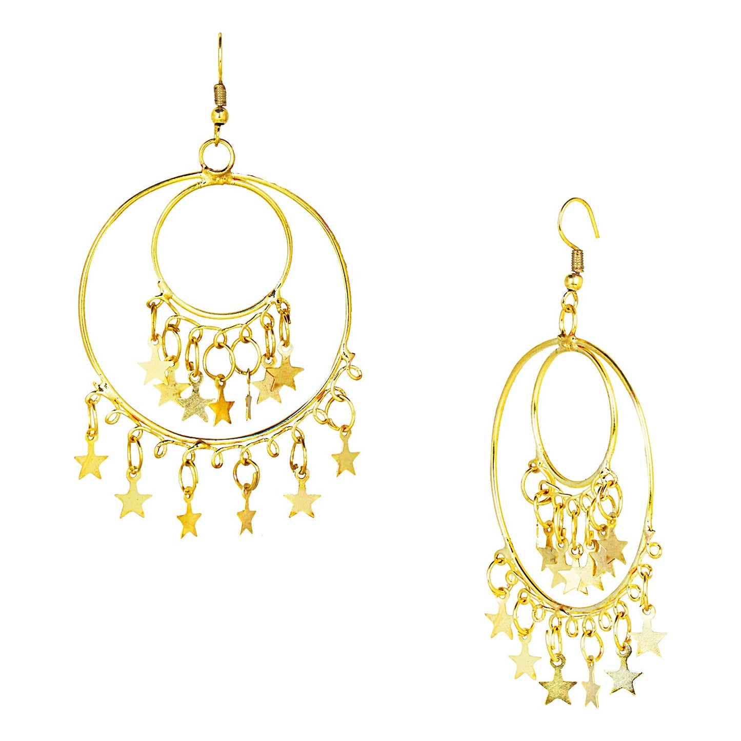 Oxidised Gold Multilayered Stylish Chandelier Jhumka Earring for Girls and Women (SJ_1824)