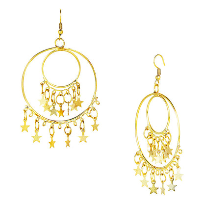 Oxidised Gold Multilayered Stylish Chandelier Jhumka Earring for Girls and Women (SJ_1824)