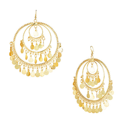 Shining Jewel Oxidised Gold Multilayered Stylish Chandelier Jhumka Earring for Girls and Women (SJ_1826)