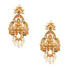 Shining Jewel Handcrafted 18K Antique Gold Plated Kundan Polki Godess Lakshmi Temple Jewellery Earring For Women (SJ_1836)
