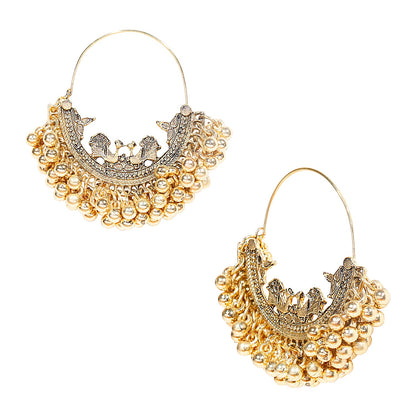 Shining Jewel Antique Gold Hoop / Chandbali Earrings For Women & Girls (SJ_1851)