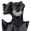 Shining Jewel Real Authentic Silver Look Hoop / Chandbali Earrings For Women & Girls (SJ_1852)