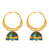 Shining Jewel Handcrafted Gold Plated Designer Traditional Ethnic Meenakari Kundan Jhumka bali Earrings Women (SJ_1876_YG)