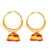 Shining Jewel Handcrafted Gold Plated Designer Traditional Ethnic Meenakari Kundan Jhumka bali Earrings Women (SJ_1876_R)