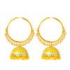 Shining Jewel Handcrafted Gold Plated Designer Traditional Ethnic Meenakari Kundan Jhumka bali Earrings Women (SJ_1876_Y)
