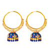 Shining Jewel Handcrafted Gold Plated Designer Traditional Ethnic Meenakari Kundan Jhumka bali Earrings Women (SJ_1877_BL)