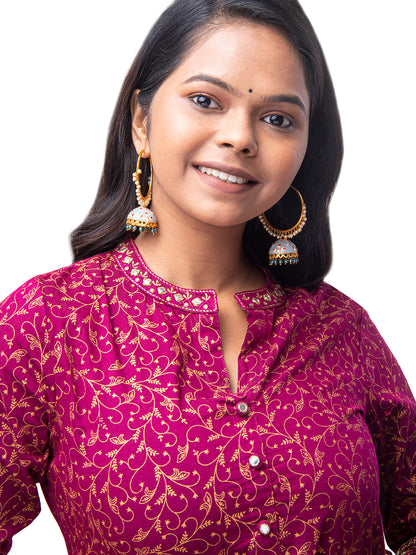 Shining Jewel Handcrafted Gold Plated Designer Traditional Ethnic Meenakari Kundan Jhumka bali Earrings Women (SJ_1877_GY)
