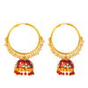 Shining Jewel Handcrafted Gold Plated Designer Traditional Ethnic Meenakari Kundan Jhumka bali Earrings Women (SJ_1877_M)