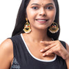 Shining Jewel Handcrafted Gold Plated Designer Traditional Ethnic Meenakari Kundan Jhumka bali Earrings Women (SJ_1878_DG)