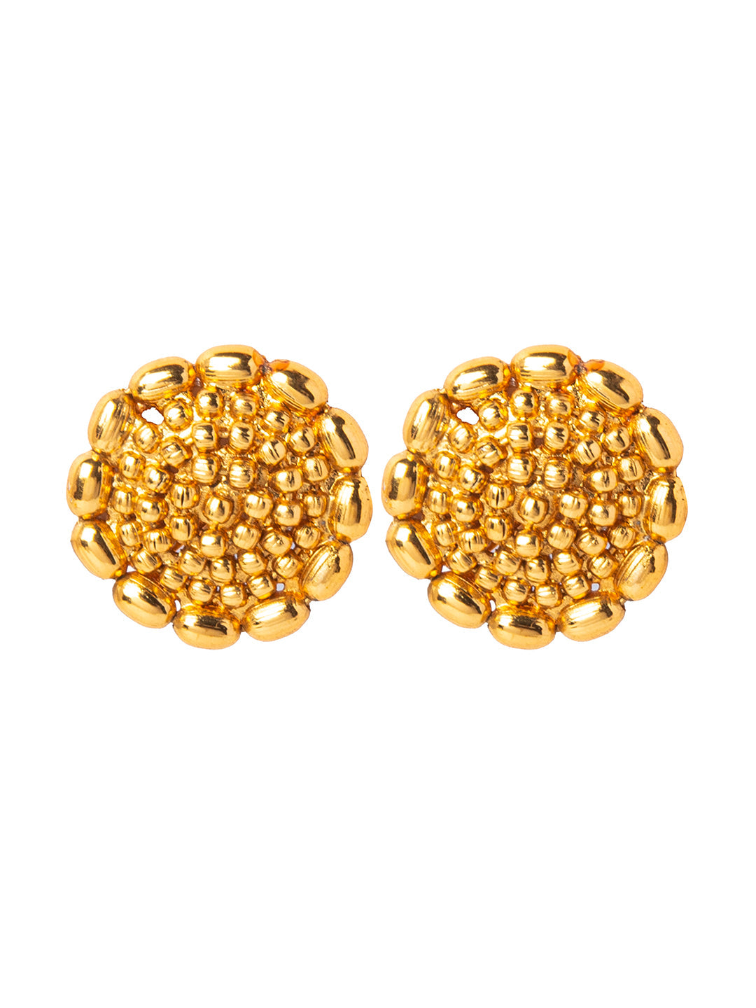 Shining Jewel Gold Plated Traditonal Stud Earrings for Women (SJ_1882)