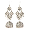 Shining Jewel Silver Plated Stylish Oxidised Chandbali Jhumka Earring for Girls and Women (SJ_1887)