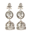 Shining Jewel Silver Plated Antique Authentic Look Oxidised Trishul Damroo Jhumka Earrings For Women & Girls(SJ_1890)