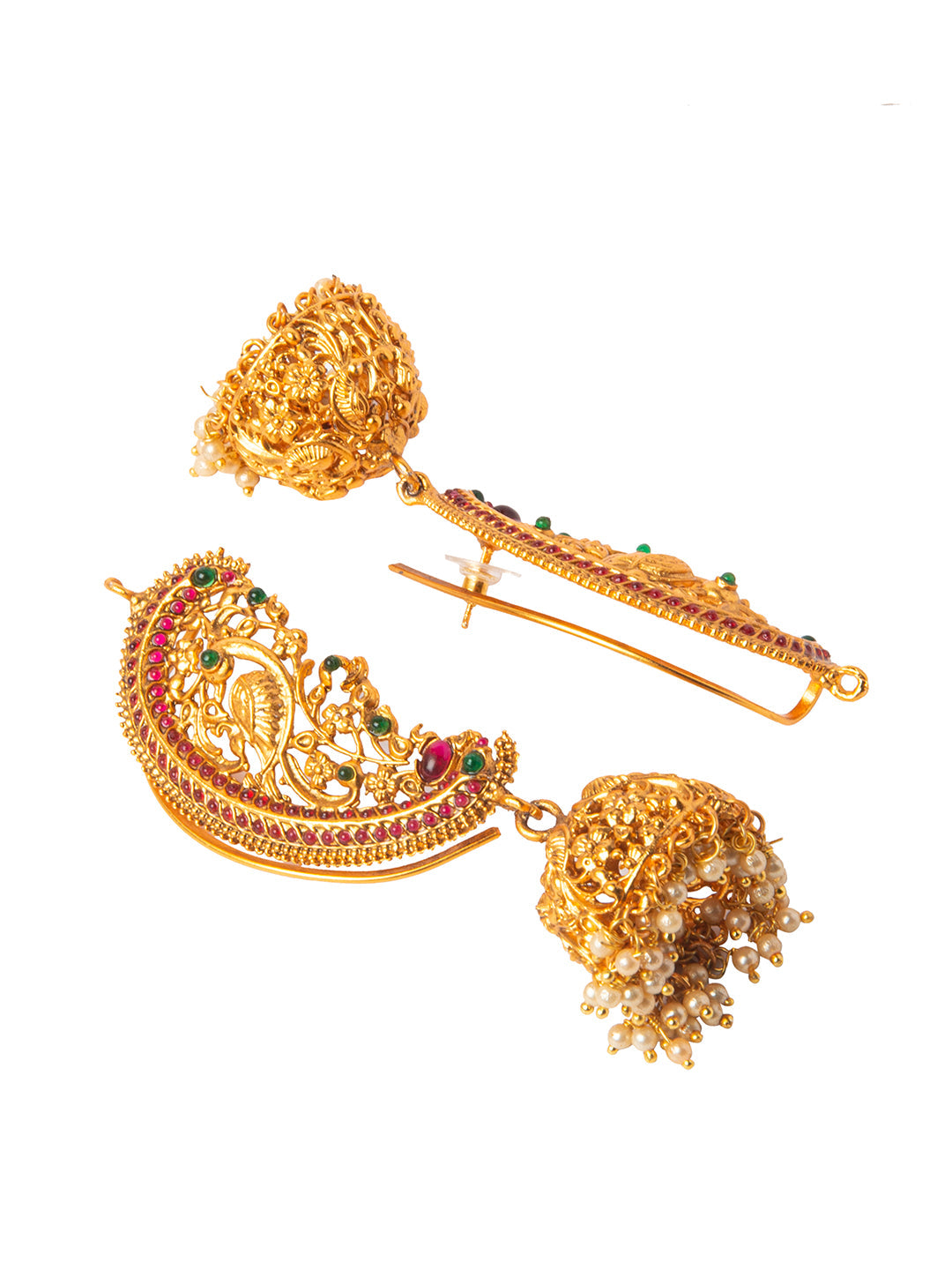 Maharashtrian Ear Cuff Decorated In Square Shape Stone Studded With Jh –  Hayagi