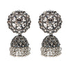 Shining Jewel Antique Real Authentic Silver Look Oxidised Jhumka Earrings For Women & Girls(SJ_1901)