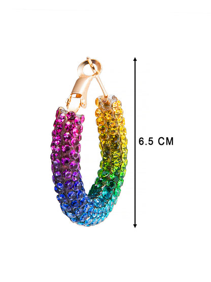 Multicolor Designer Partywear Hoop Earrings for Women SJ_1906_L