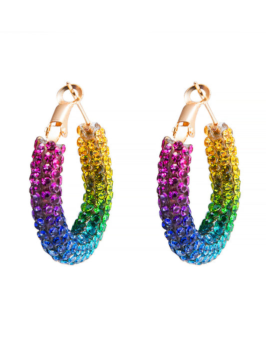 Multicolor Designer Partywear Hoop Earrings for Women SJ_1906_M