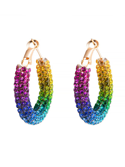 Multicolor Designer Partywear Hoop Earrings for Women SJ_1906_S