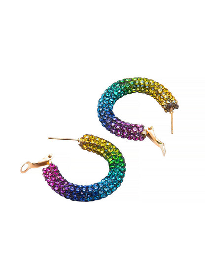 Multicolor Designer Partywear Hoop Earrings for Women SJ_1906_S