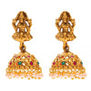 Handcrafted Antique Gold Plated Kundan Polki Godess Lakshmi Temple Jewellery Jhumka Earring For Women SJ_1920