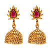 Handcrafted Design Antique Gold Plated Kundan Polki Temple Jewellery Jhumka Earring For Women SJ_1924