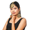 Shining Jewel Gold Plated Traditional Crystal Earring and Maang Tikka Combo Set for Women SJ_1928_(G)
