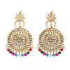 Shining Jewel Gold Plated Traditional Crystal Earring and Maang Tikka Combo Set for Women SJ_1928_(MT)