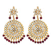 Shining Jewel Gold Plated Traditional Crystal Earring and Maang Tikka Combo Set for Women SJ_1928_(M)