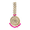 Shining Jewel Gold Plated Traditional Crystal Earring and Maang Tikka Combo Set for Women SJ_1928_(P)