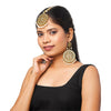 Shining Jewel Gold Plated Traditional Crystal Earring and Maang Tikka Combo Set for Women SJ_1928_(W)