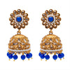 Shining Jewel Antique Gold Plated And Traditional Jhumka Earring With Crystals And Pearls (SJ_1929_BL)