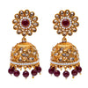 Shining Jewel Antique Gold Plated And Traditional Jhumka Earring With Crystals And Pearls (SJ_1929_M)