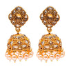 Shining Jewel Antique Gold Plated And Traditional Jhumka Earring With Crystals And Pearls (SJ_1930_LCT)
