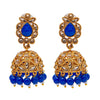 Shining Jewel Antique Gold Plated And Traditional Jhumka Earring With Crystals And Pearls (SJ_1931_BL)