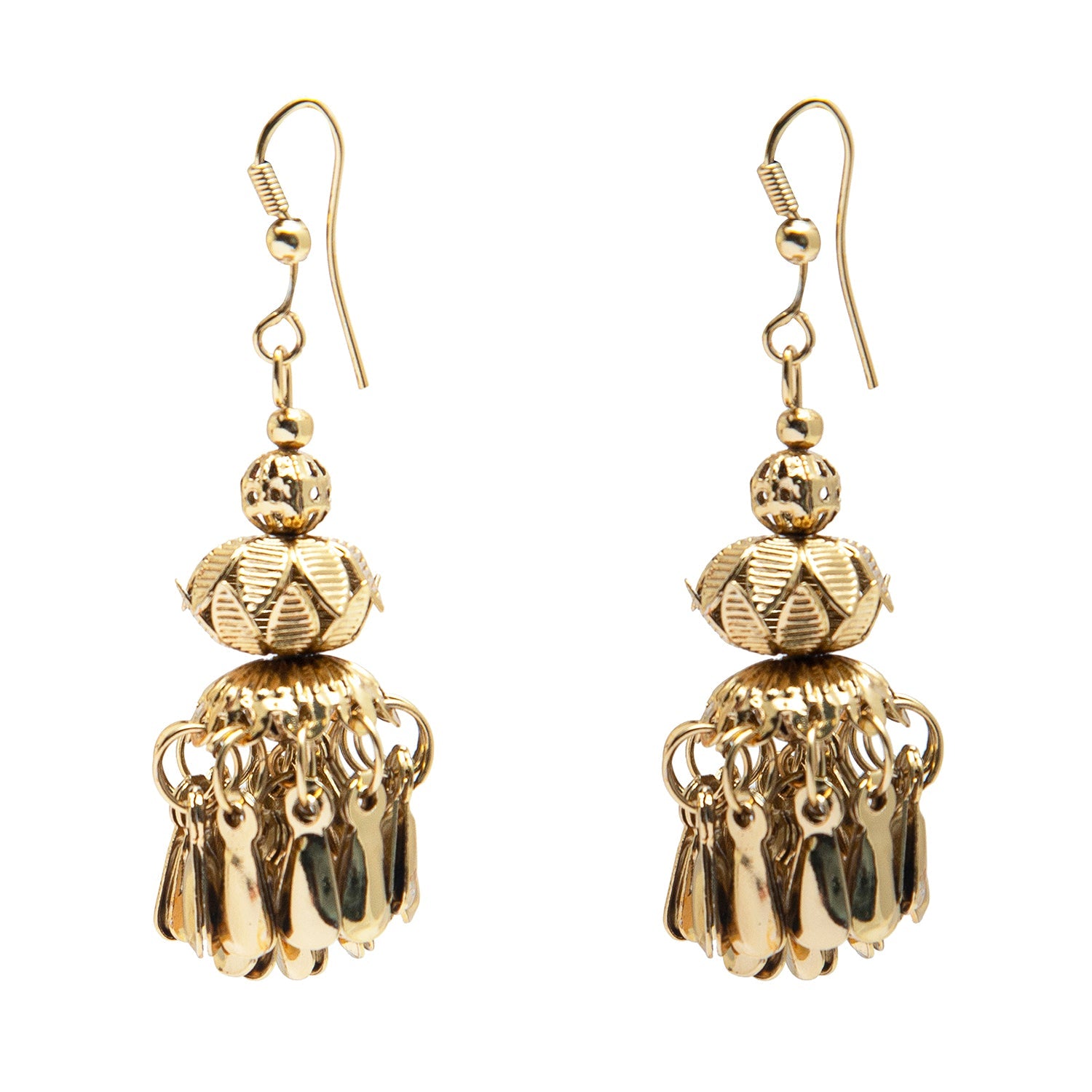 One Gram Gold Bahubali Style Jhumka Earrings For Wedding Elephant Design  J24578