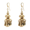 Shining Jewel Antique Gold Small Drop and Hook Style Jhumka Earrings for Women (SJ_1933)